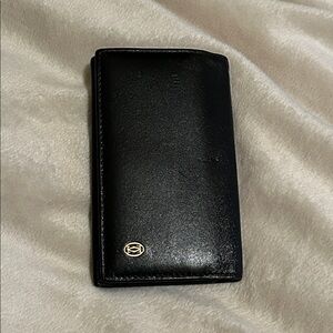 Cartier Black Calfskin Leather 6 Ring Key Case Holder with Gold Logo